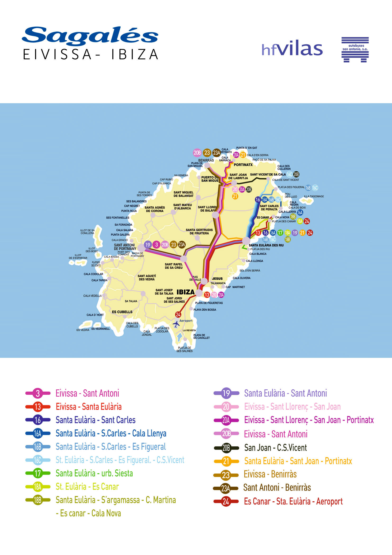 Es Cana Ibiza Map Sagalés Ibiza